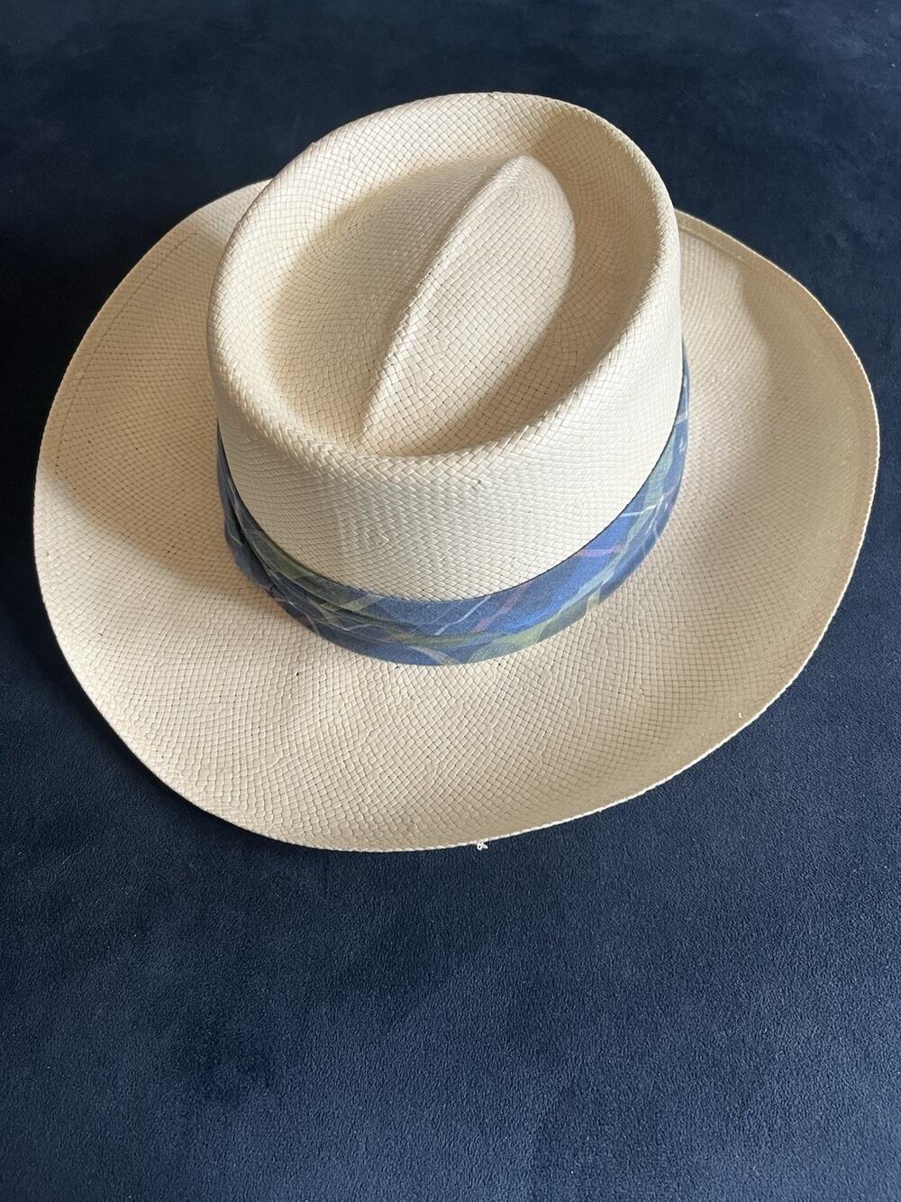 Pendleton Country Traditionals Straw Hat Medium Made in USA Panama Style Fedora